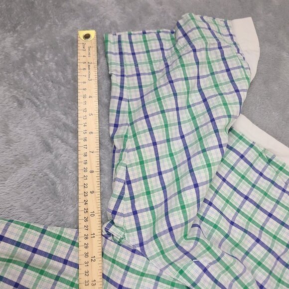 Adidas Golf Shorts Women's Size 10 Plaid Stretch Pockets Flat Front Performance - Picture 8 of 9